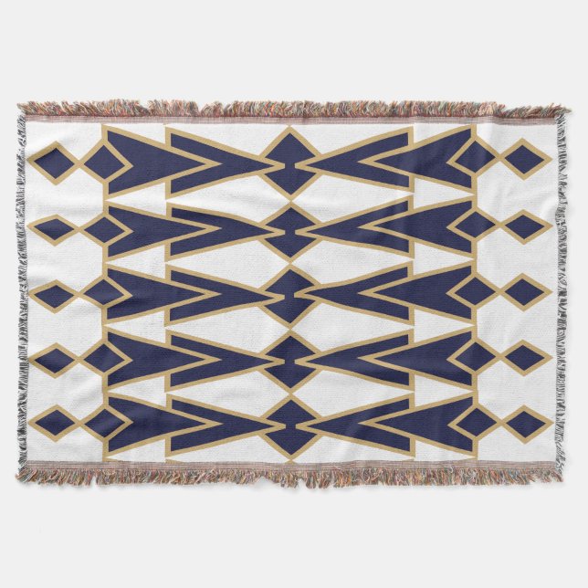 Manta Bowties azules y dorados (Anverso)