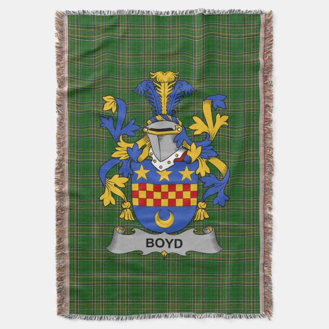 Manta Boyd irlandés (de Danson) Escudo familiar de escud (Frente vertical)