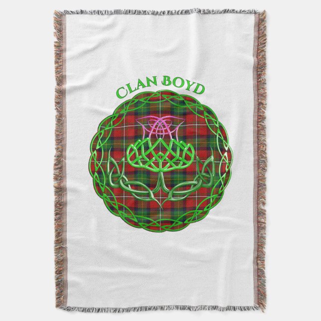 Manta Boyd Scottish Tartán Celtic Thistle (Frente vertical)
