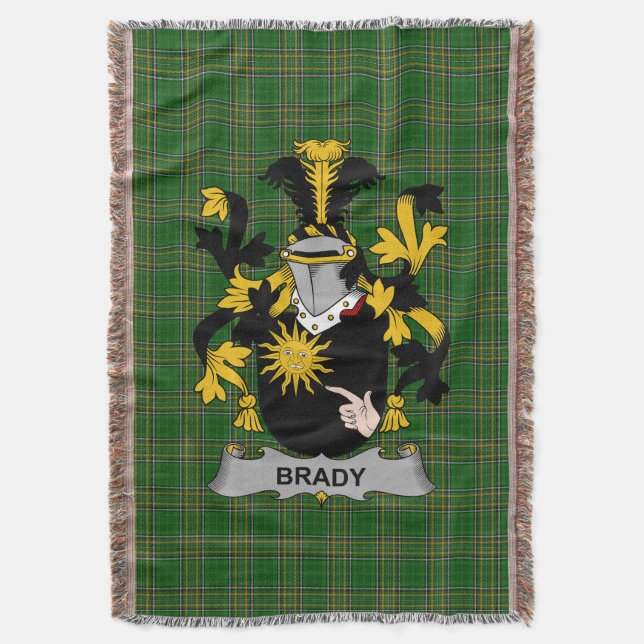 Manta Brady irlandés o McBrady escudo familiar de escudo (Frente vertical)