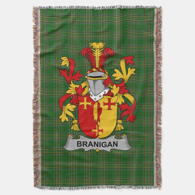 Manta Branigan irlandés o familia O_Branagan del escudo  (Frente vertical)