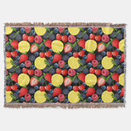Manta Bright & Bold Fruit Throw Blanket
