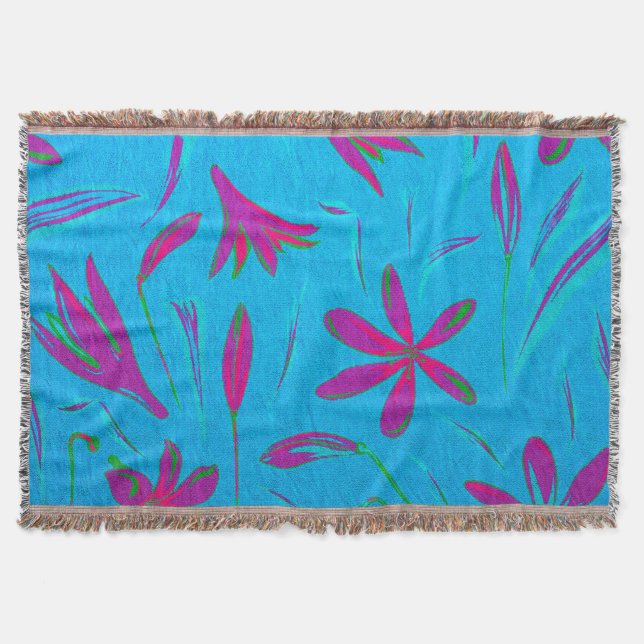 Manta Brisa Flor de Turquesa (Anverso)