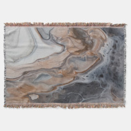 Manta Bronce acogedor y suave, marrón gris y crema