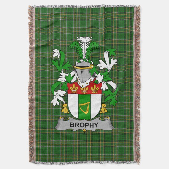 Manta Brophy irlandés o O_Brophy Escudo familiar de arma (Frente vertical)