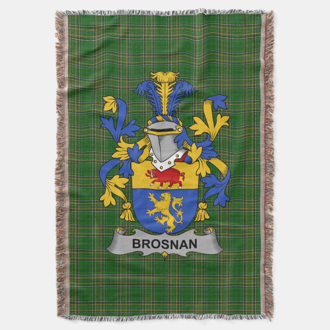 Manta Brosnan irlandés o O_Brosnan escudo de armas Cr (Frente vertical)