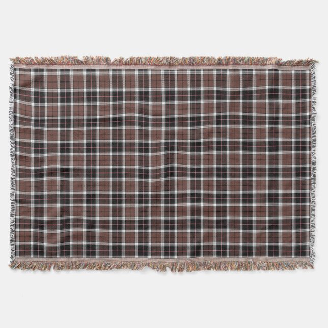 Manta Brown Plaid Throw Blanket (Anverso)