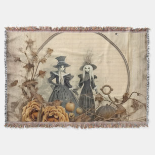 Manta Brujas góticas vintage pergamino de otoño