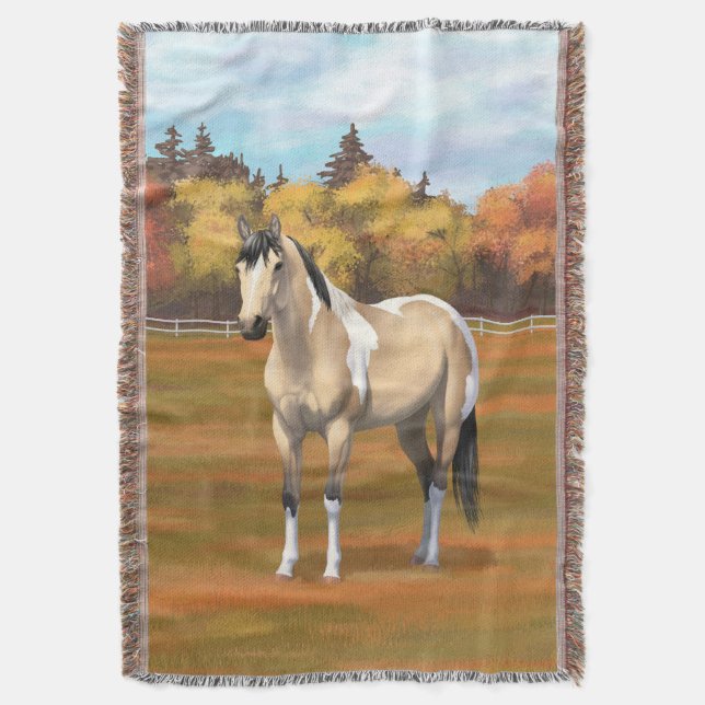 Manta Buckskin Pinto Dun Paint Horse Stailling (Frente vertical)