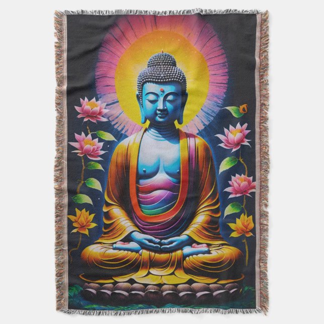 Manta Buda - Mindfulness Floreciendo (Frente vertical)