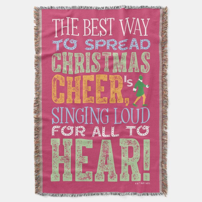 Manta Buddy the Elf | Navidades Cheque (Frente vertical)