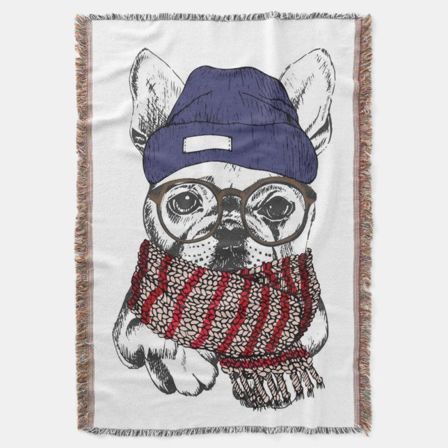 Manta Bulldog del francés del inconformista (Frente vertical)