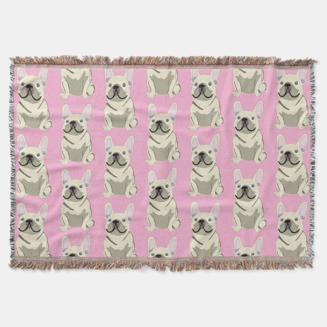 Manta Bulldog Francés Crema (Anverso)