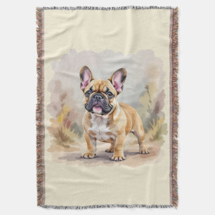 Manta Bulldog Francés Perro Frenchie Lindo Color Canela 