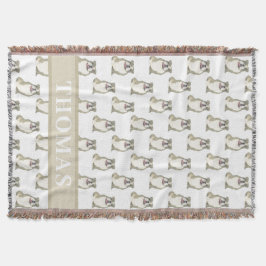 Manta Bulldog Inglés Marrón Personalizado