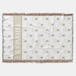 Manta Bulldog Inglés Personalizado (Blanco)