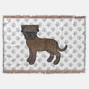 Manta Bullmastiff atigrado perro de dibujos animados lin