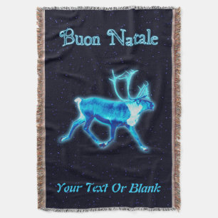Manta Buon Natale - Blue Caribou (reno)