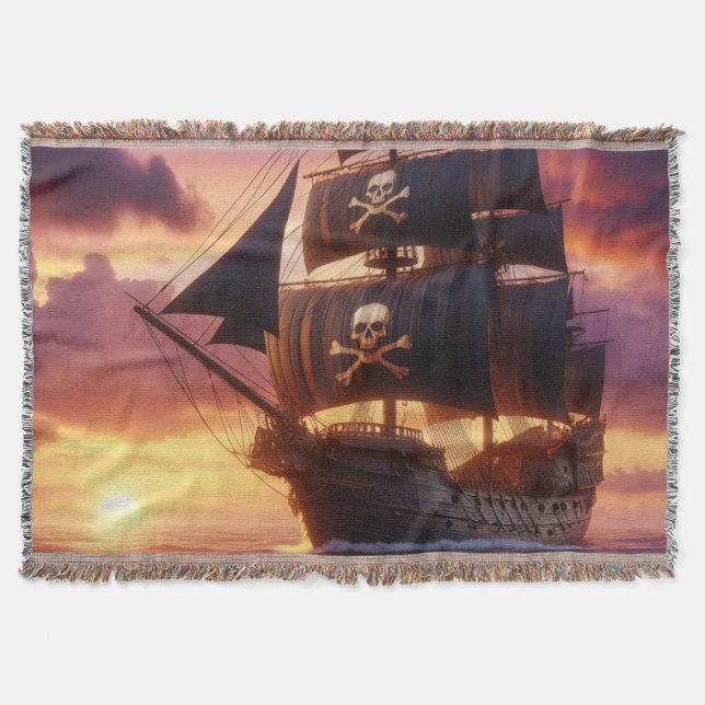 Manta Buque pirata al amanecer (Anverso)
