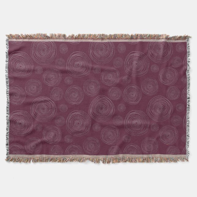 Manta Burgundy Circle Throw (Anverso)