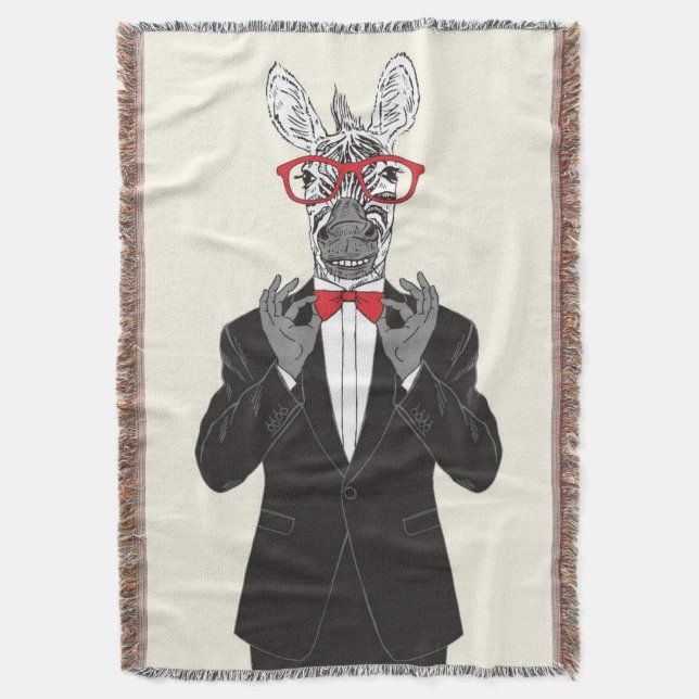 Manta Caballero de la cebra (Frente vertical)