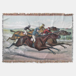 Manta Caballos de carreras y carreras de jockies