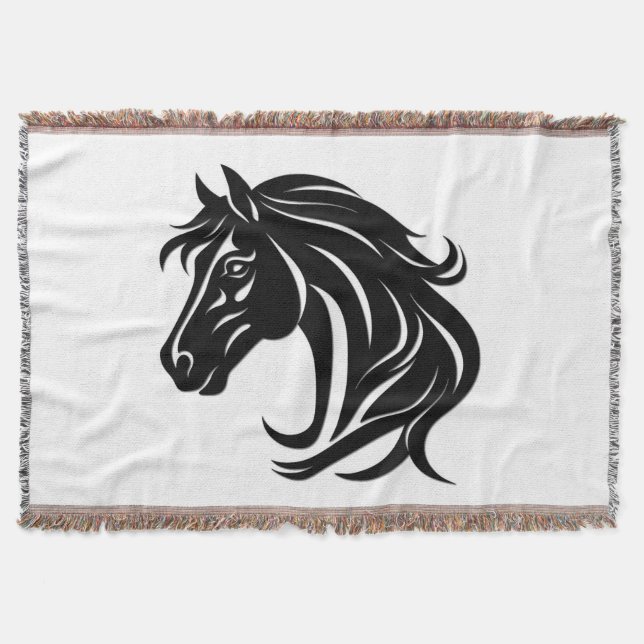 Manta Cabeza de caballo negro magnífico (Anverso)