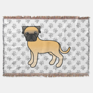 Manta Cachorro de dibujos animados Bullmastiff cervato l