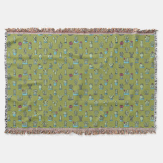 Manta Cactus Pattern Throw Blanket