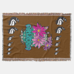 Manta Cactus y codorniz en flor de Arizona