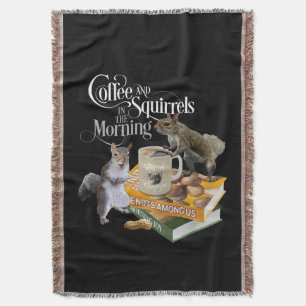 Manta Café y ardillas - Graciosa Ardilla