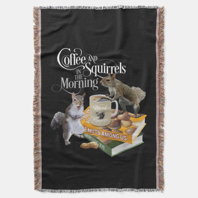 Manta Café y ardillas - Graciosa Ardilla (Frente vertical)