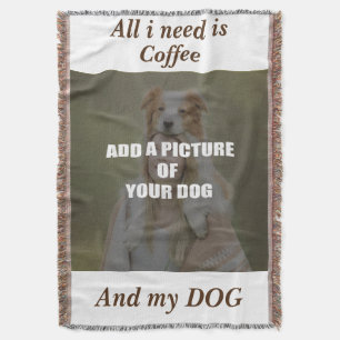 Manta Café y mi Cojín decorativo de perro