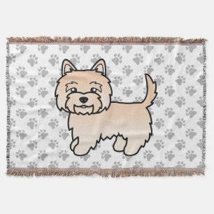 Manta Cairn Terrier crema perro de dibujos animados lind