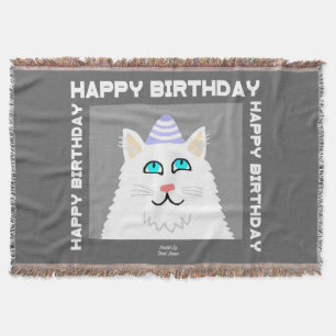 Manta Cajero de gatos blanquecinos