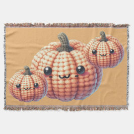 Manta Calabaza Adorable de Ganchillo