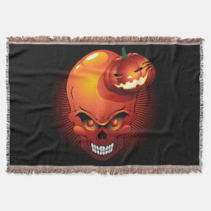 Manta Calavera de Halloween y calabaza