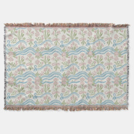 Manta Caléndula preppy grandmillennial floral onda raya