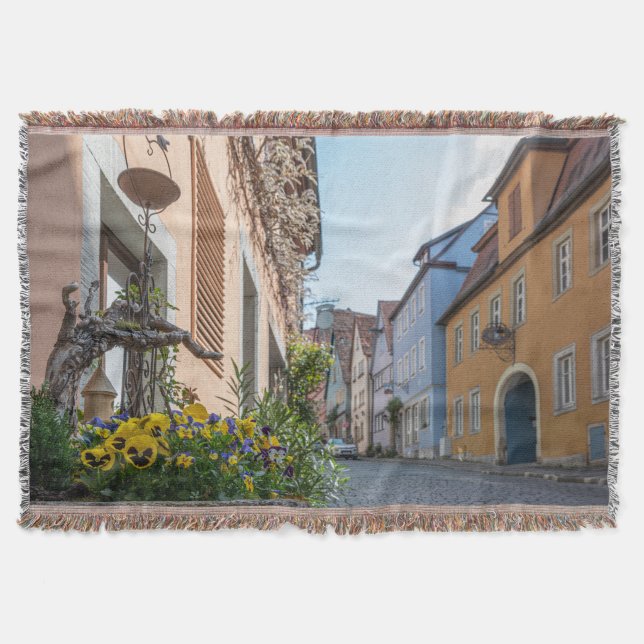 Manta Calle colorida en Rothenburg ob der Tauber (Anverso)