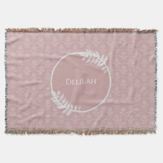 Manta Cama de lanzamiento personalizada de Damask color 