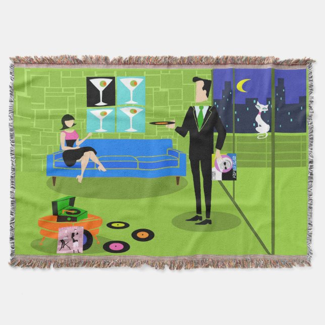 Manta Cama de Personalizados urbanos retro (Anverso)