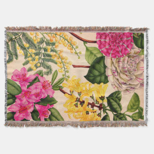 Manta camellia, forsythia, rododendros y acacia