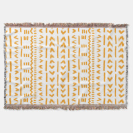 Manta Caminos De Sombra De Sol Patrón Africano En Blanco