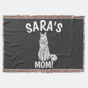 Manta Camiseta de Mamá Gata, Personalizar, Maine Coon, G