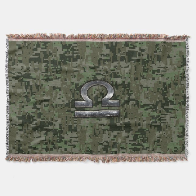 Manta Camo digital verde de Silver Libra Zodiac (Anverso)