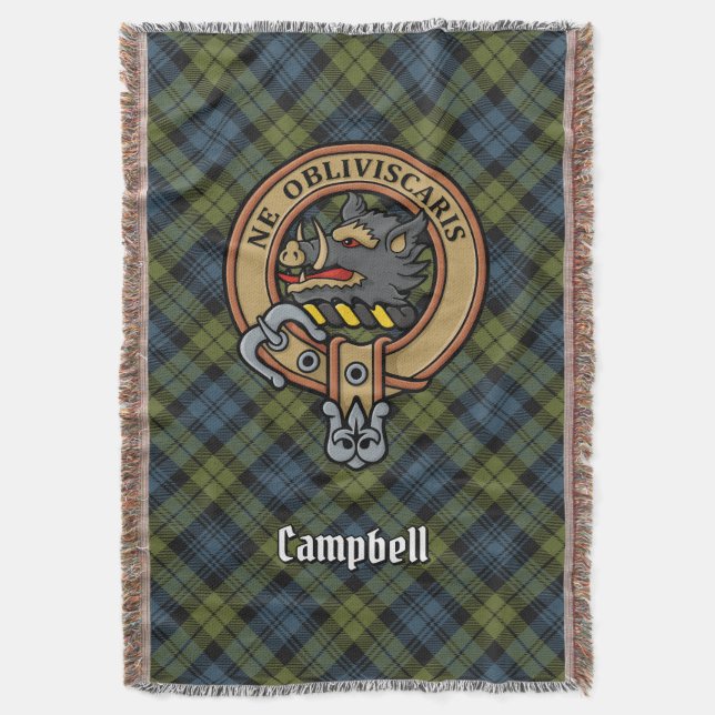 Manta Campbell Crest over Tartan (Frente vertical)