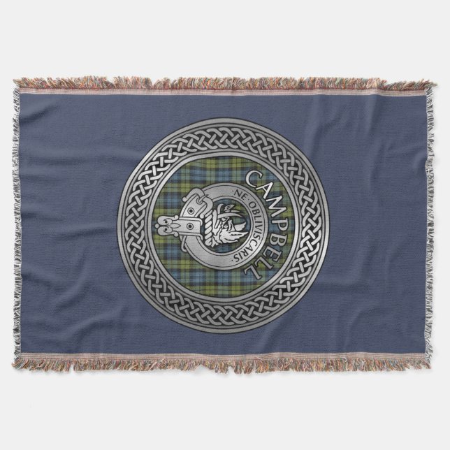 Manta Campbell Escudo y Tartan Knot Throw Blanket (Anverso)