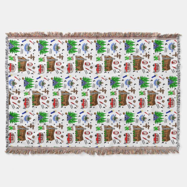 Manta Camping Personalizado Camping Tema Feliz Camper (Anverso)