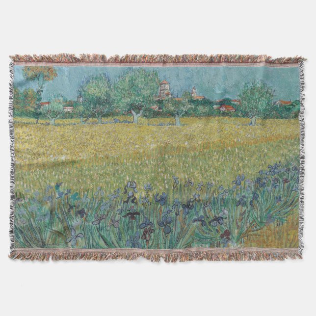 Manta Campo con Lirios Cerca de Arles Vincent Van Gogh (Anverso)