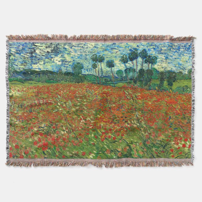 Manta Campo de amapola por Vincent Van Gogh (Anverso)